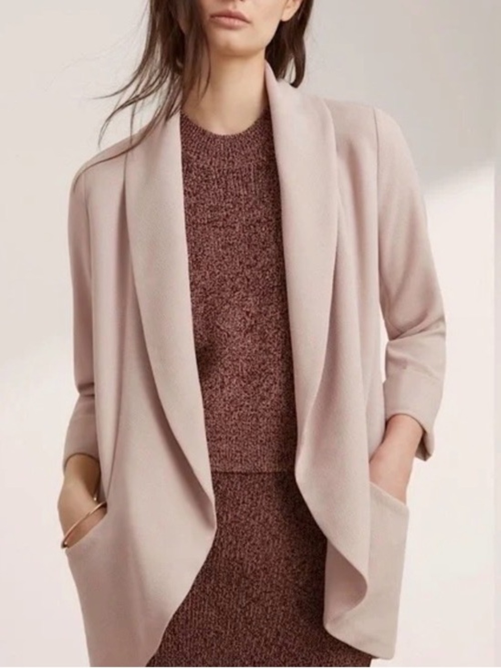 Wilfred Chevalier Open-Front Draped Blazer in Cairo 00